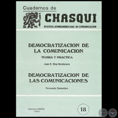DEMOCRATIZACIN DE LA COMUNICACIN - Autor: JUAN DAZ BORDENAVE - Ao: 1995